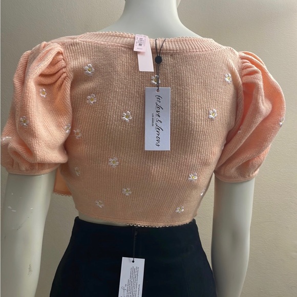 FOR LOVE & LEMONS Embroidered Buds Cardigan - Picture 6 of 7